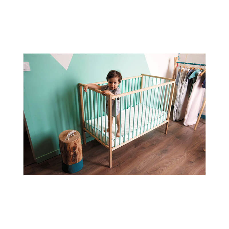 LIT REMI 60 x 120 Hybride Mint Combelle Bambinou Ambiance