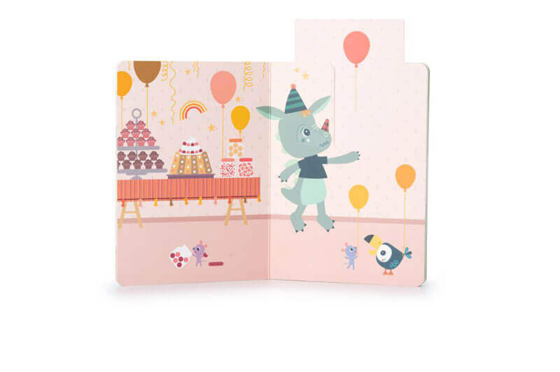 livre carton pop up fête anniversaire les emotions lilliputiens bambinou page 2 ouvert