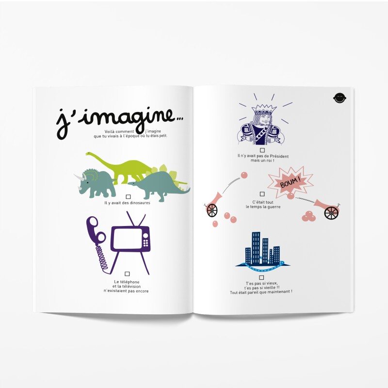 Livre à remplir Papi, mamie et moi Minus Editions imagine