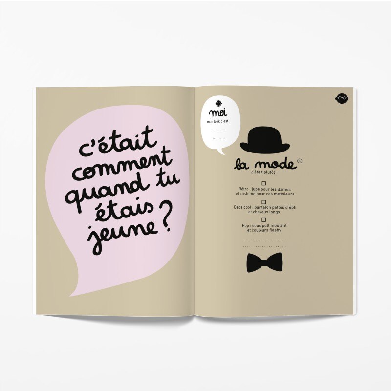 Livre à remplir Papi, mamie et moi Minus Editions jeune