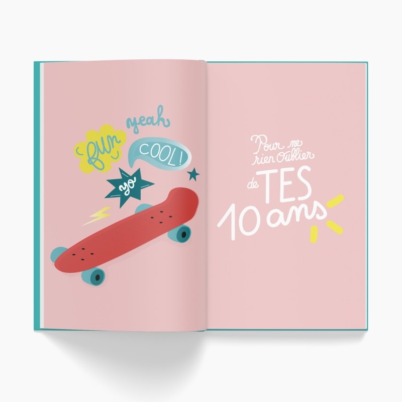 Livre à remplir Pour ne rien oublier de ton enfance Minus Editions skate