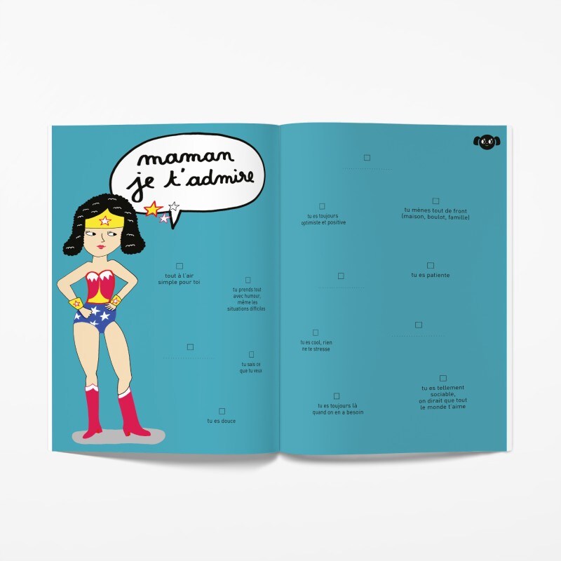 Livre à remplir Telle mère, telle fille Minus Editions wonder woman