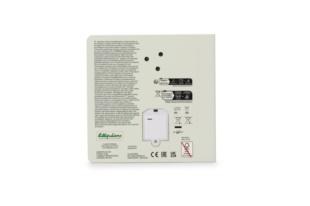 Livre tactile et sonore Happy Forest Lilliputiens dos