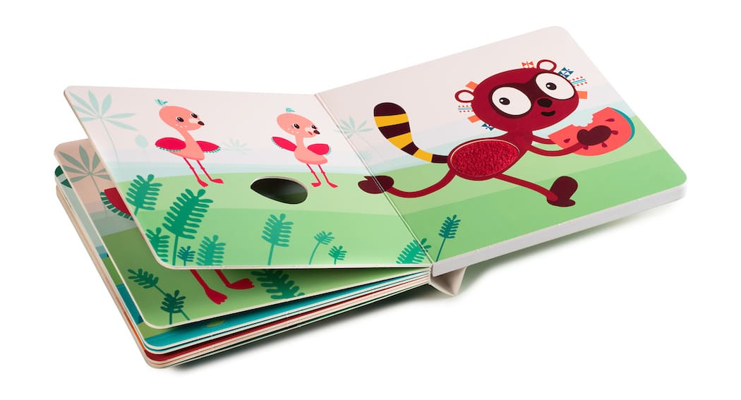 Livre tactile et sonore Jungle Jam Lilliputiens 2