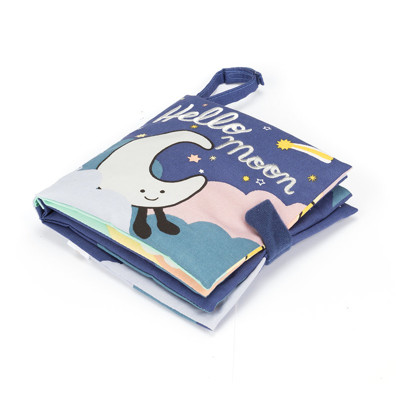 Livre en tissu Hello Moon Jellycat côté