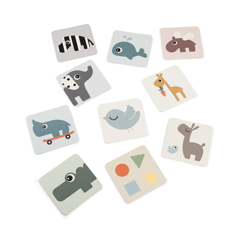 Lot de 10 Cartes aux motifs contrastés Deer friends Multicolore Done by Deer avant