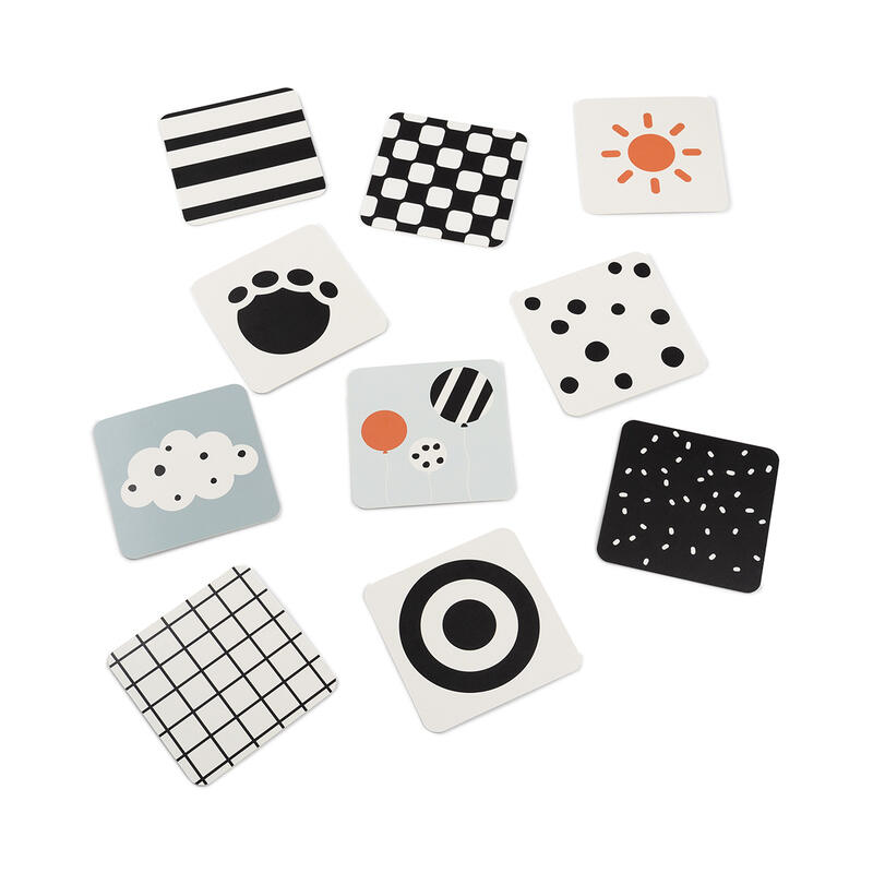 Lot de 10 Cartes aux motifs contrastés Deer friends Multicolore Done by Deer retourner