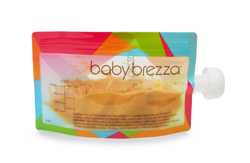 Lot de 10 gourdes réutilisables et son entonnoir Babybrezza pleine