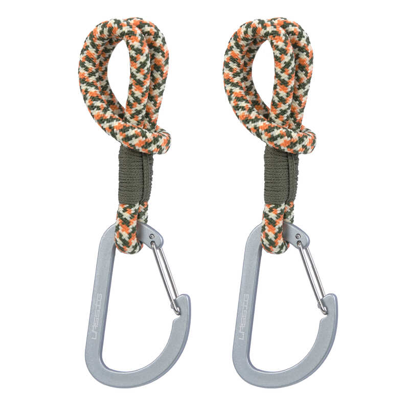 Lot de 2 attaches sac à langer pour poussettes Lassig vert orange