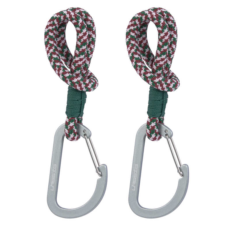 Lot de 2 attaches sac à langer pour poussettes Lassig rouge foncé