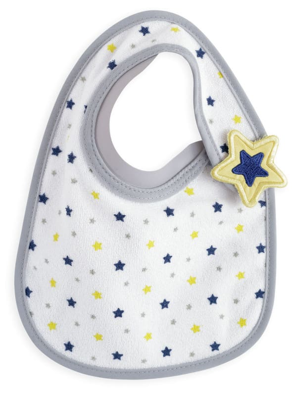 Lot de 2 bavoirs naissance Bib’Up Trois Kilos Sept Gris