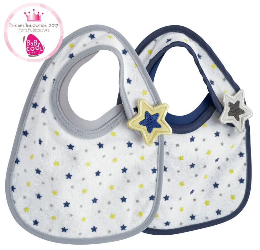 Lot de 2 bavoirs naissance Bib’Up Trois Kilos Sept Prix