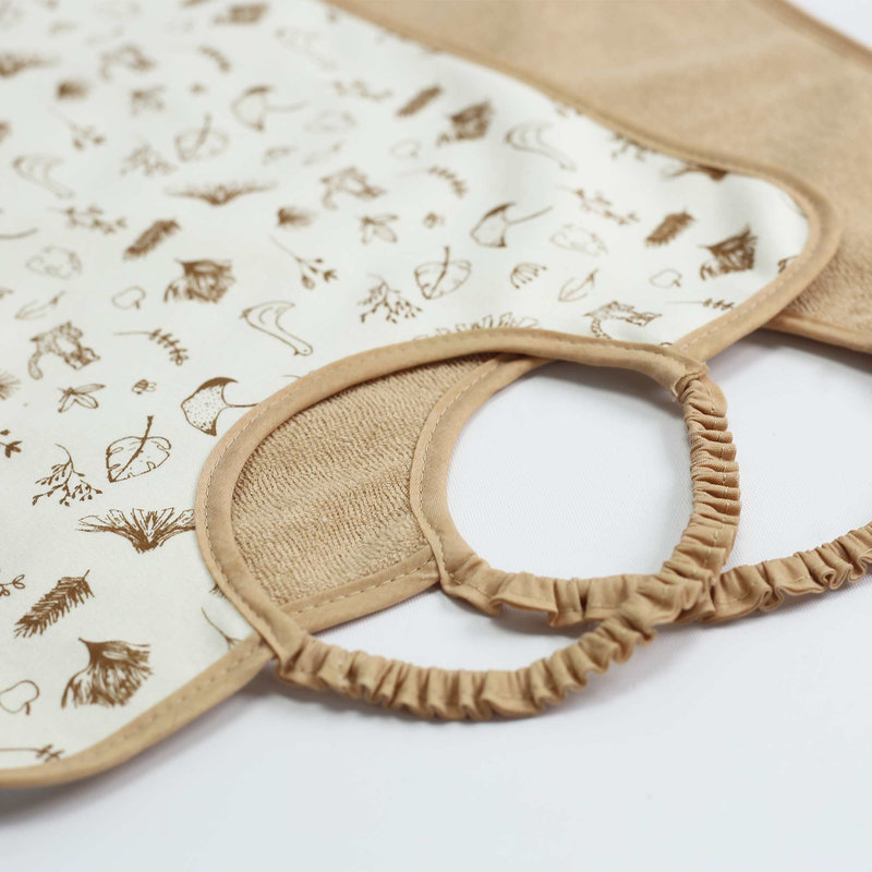 Lot de 2 bavoirs maternelles imperméables 30 x 38 cm Beige zoom 2