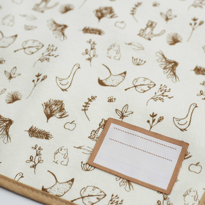 Lot de 2 bavoirs maternelles imperméables 30 x 38 cm Beige zoom 3