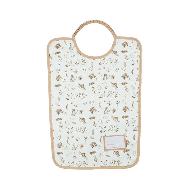 Lot de 2 bavoirs maternelles imperméables 30 x 38 cm Beige bavoir 1