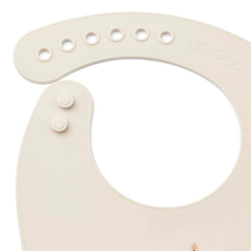 Lot de 2 bavoirs en silicone Tilda Peach / Sea shell mix Liewood focus