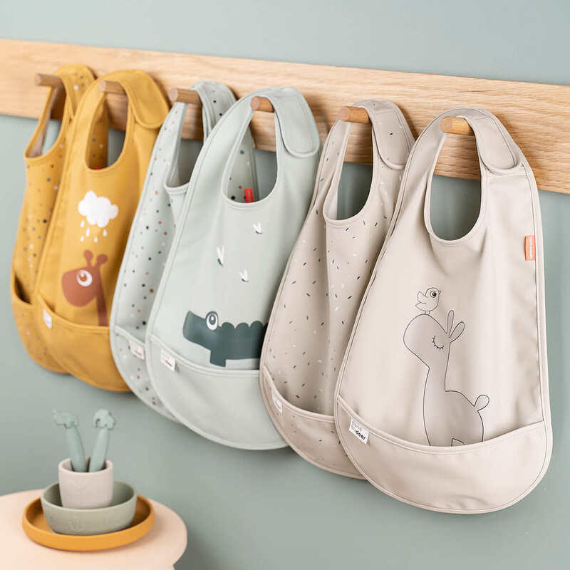 Lot de 2 Bavoirs velcro Lalee Sable Done by Deer lifestyle