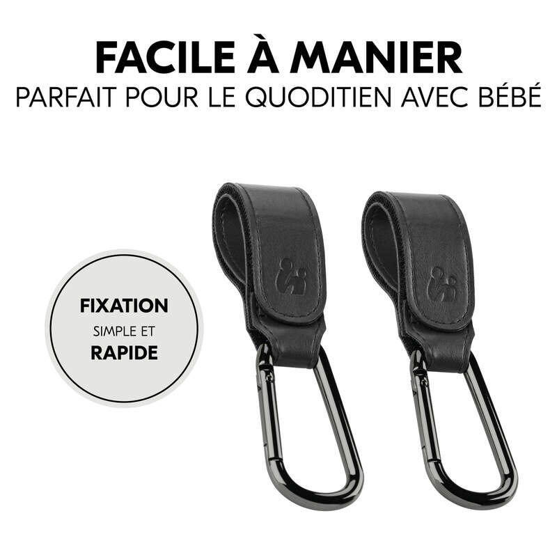 Lot de 2 crochets de poussette Hauck manier