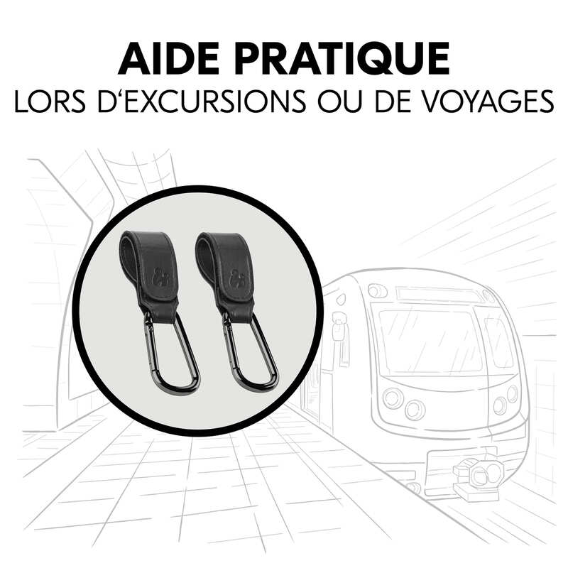 Lot de 2 crochets de poussette Hauck pratique