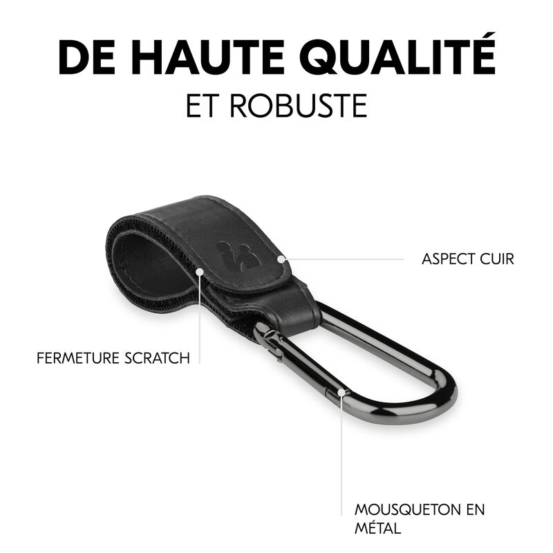 Lot de 2 crochets de poussette Hauck qualité