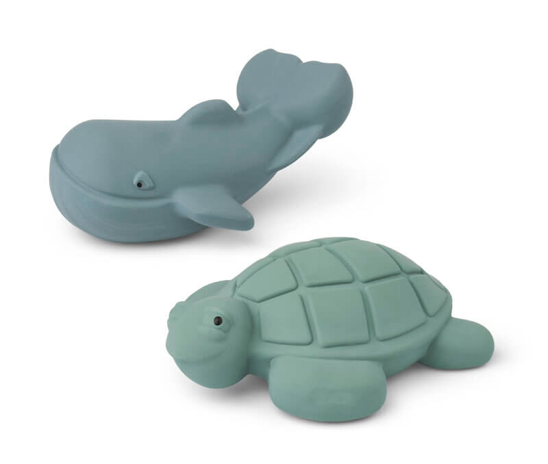 Lot de 2 jouets de bain Ned Peppermint / Whale blue mix Liewood