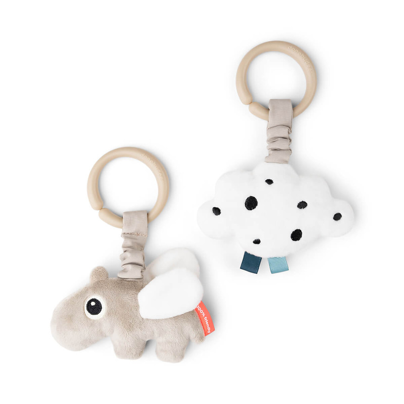 Lot de 2 Jouets d'éveil à suspendre Happy clouds Sable Done by Deer produit face