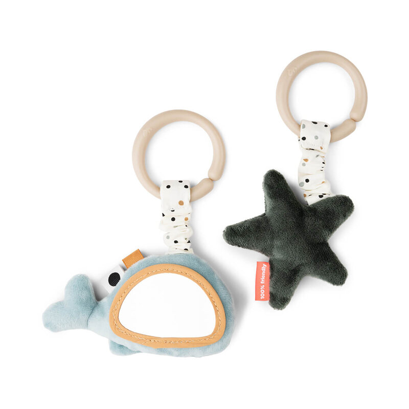 Lot de 2 Jouets d'éveil à suspendre Wally Bleu Done by Deer autre cote