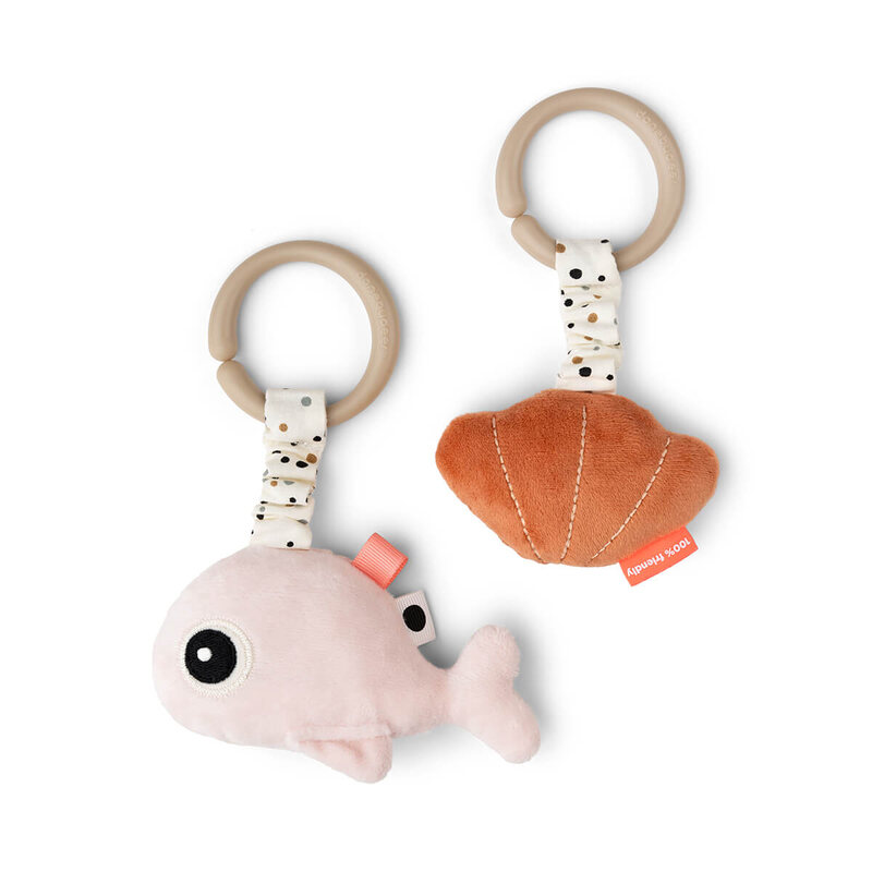 Lot de 2 Jouets d'éveil à suspendre Wally Rose Done by Deer produit face
