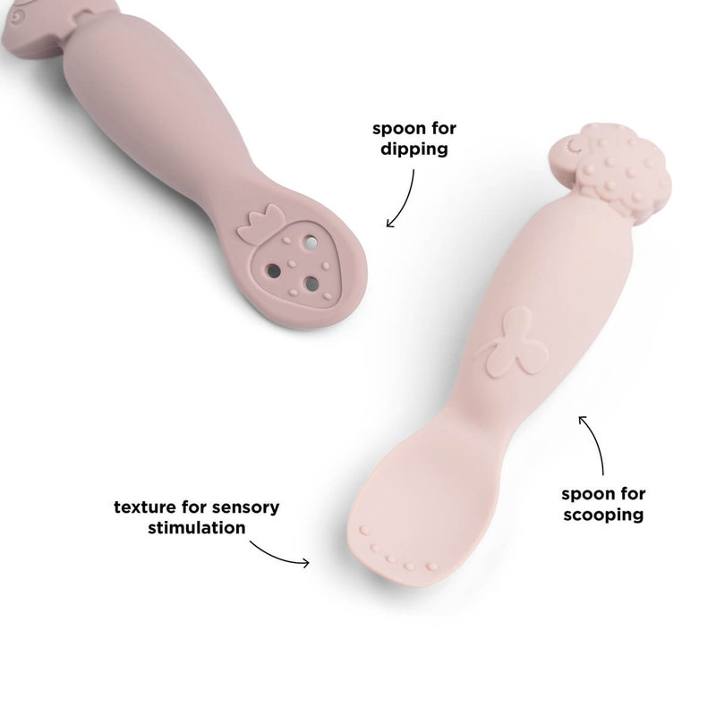 Lot de 2 Premières cuillères Tiny farm Rose Done By Deer infos