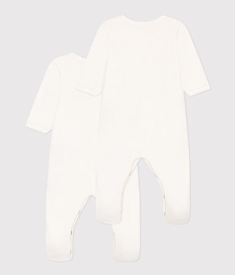 Lot de 2 pyjama bébé en velours variante 1 Petit Bateau dos