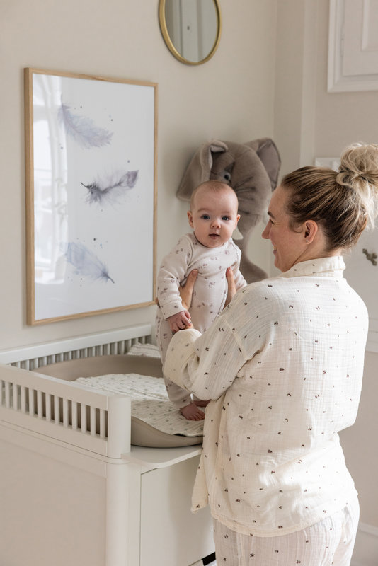 Lot de 2 serviettes réversibles pour matelas à langer en mousseline, Sophora Sebra lifestyle 4