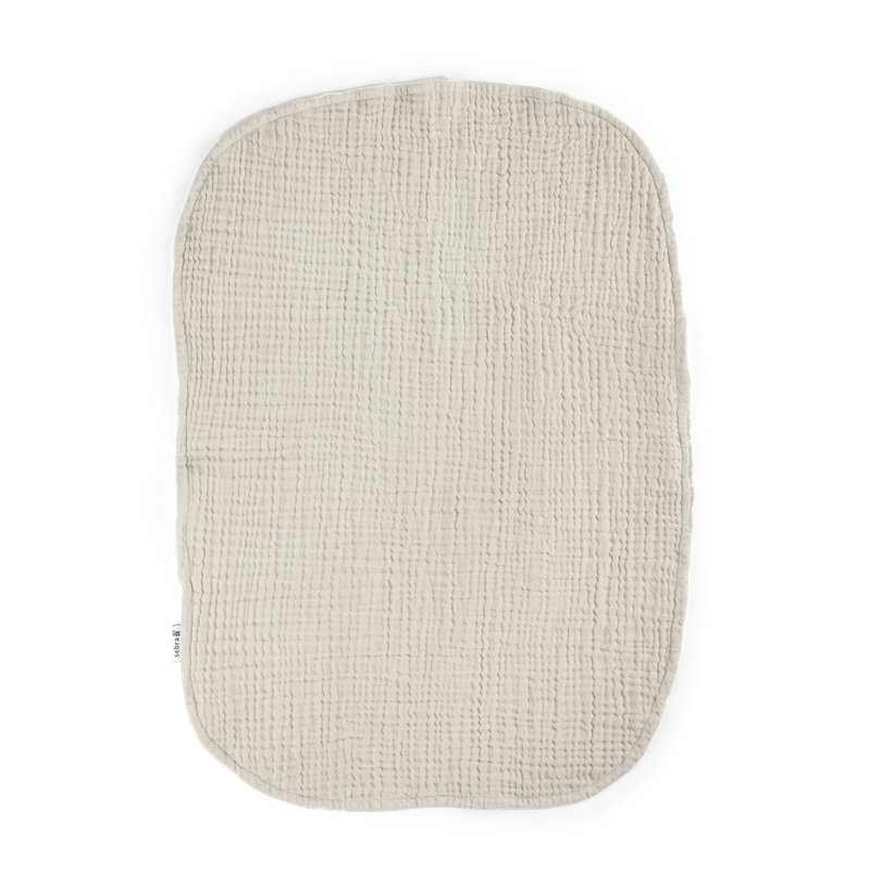 Lot de 2 serviettes réversibles pour matelas à langer en mousseline, Sophora Sebra verso