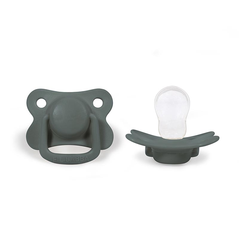 Lot de 2 sucettes anatomique en silicone 6m+ Menthe foncé Filibabba