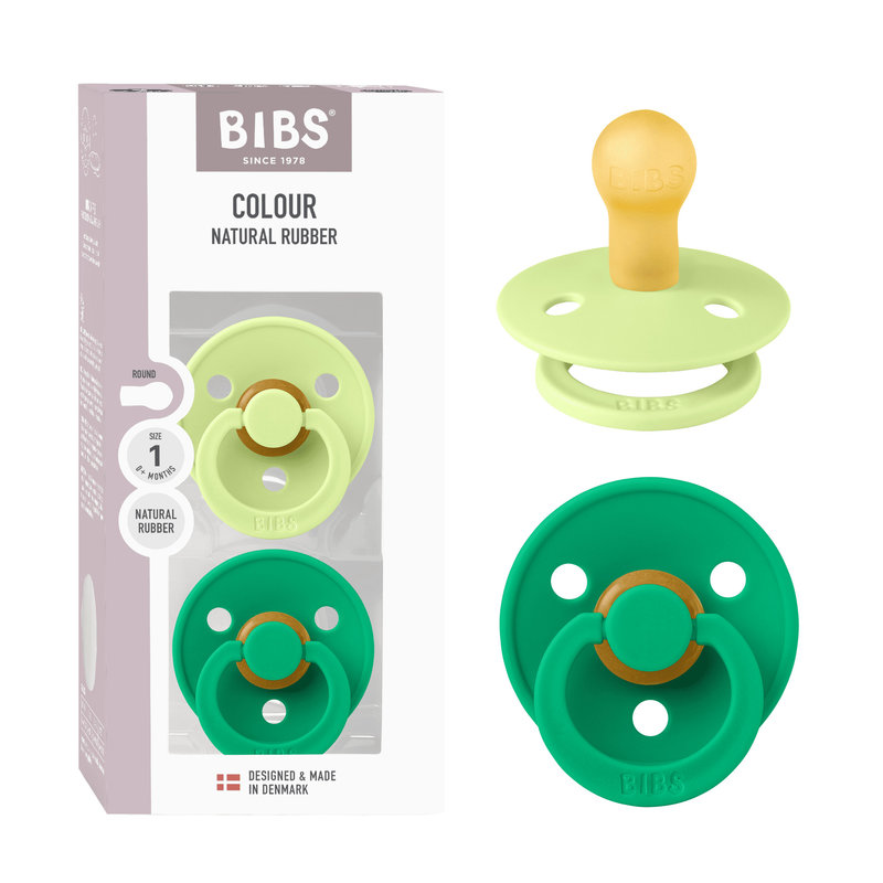 Lot de 2 sucettes Bibs Colour Taille 1 Matcha/Cactus Bibs packshot