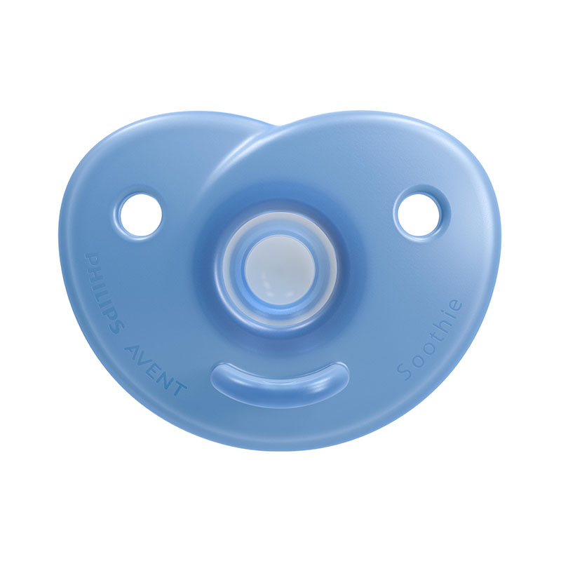 Lot de 2 sucettes nouveau-né soothie cœur Bleu clair/Bleu Philips Avent dos