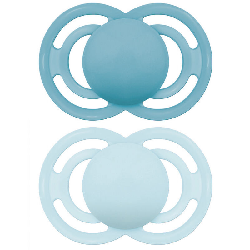 Lot de 2 sucettes en silicone + boîte de stérilisation Perfect Tendance Mam duo bleu