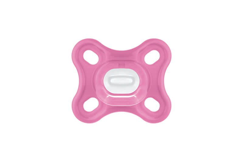 Lot de 2 sucettes en silicone Comfort 0m+ Rose Mam rose