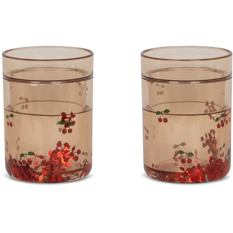 Lot de 2 tasses pailletées Cerises Konges Slojd pack