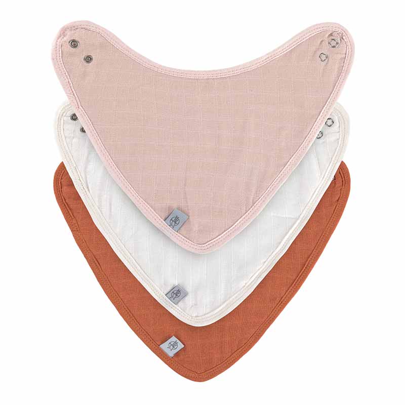 Lot de 3 bavoirs bandana en mousseline Lässig