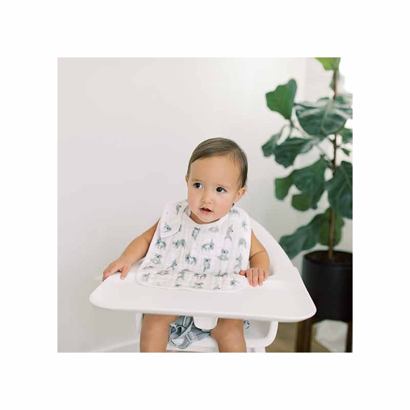 Lot de 3 bavoirs à boutons-pression en mousseline de coton Now + zen Aden + Anais Bébé