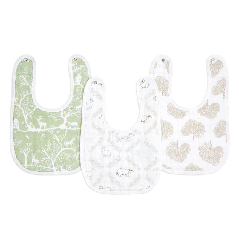 Lot de 3 bavoirs en mousseline de coton Harmony Aden + Anais