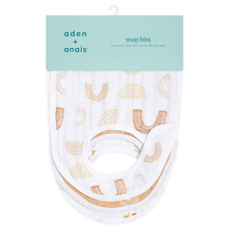 Lot de 3 bavoirs en mousseline de coton Keep rising Aden + Anais pack
