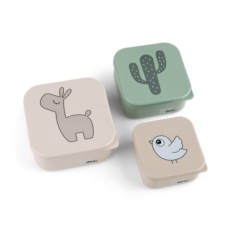 Lot de 3 Boîtes à goûter Lalee Sable mixte Done by Deer boite