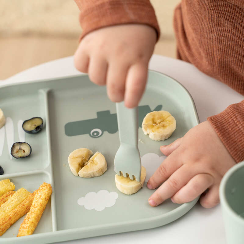 Lot de 3 couverts Foodie Happy dots Vert Done by Deer lifestyle2