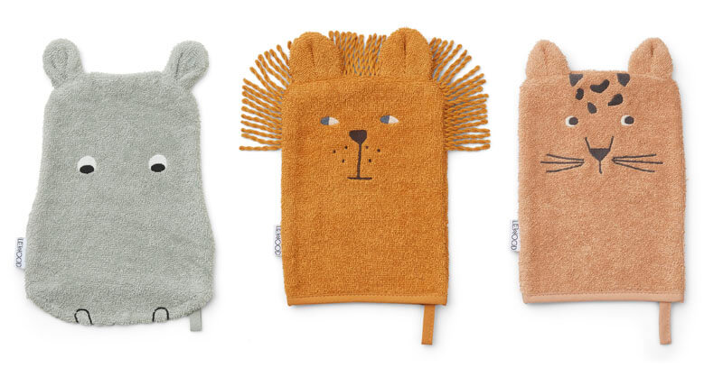 Lot de 3 gants de bain Sylvester Liewood