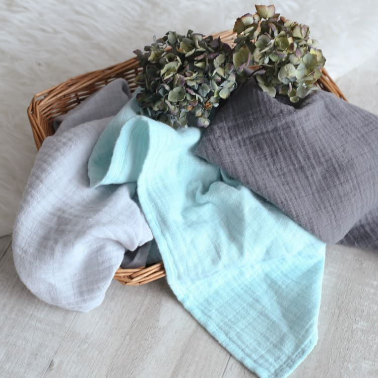 Lot de 3 langes 70 x 70 cm Pastel Vert Trois Kilos Sept Langes