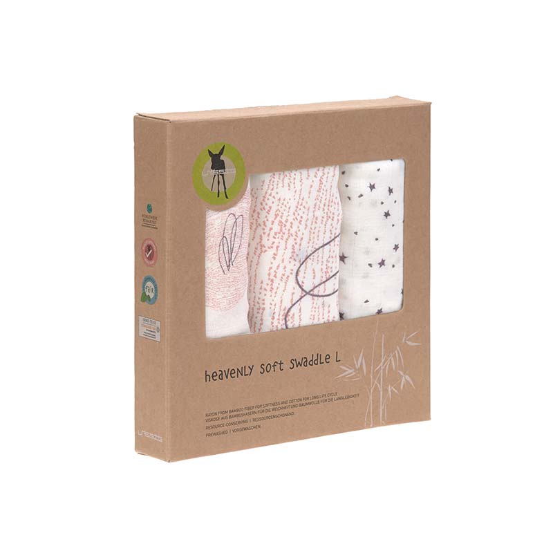 Lot de 3 langes 80 x 80 cm Little Water Cygne Lässig Packaging