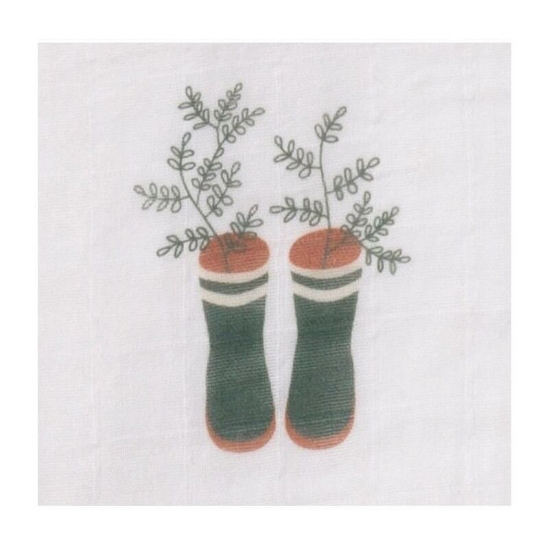 Lot de 3 Langes Bio 70x70 cm Botanica Sauthon botte