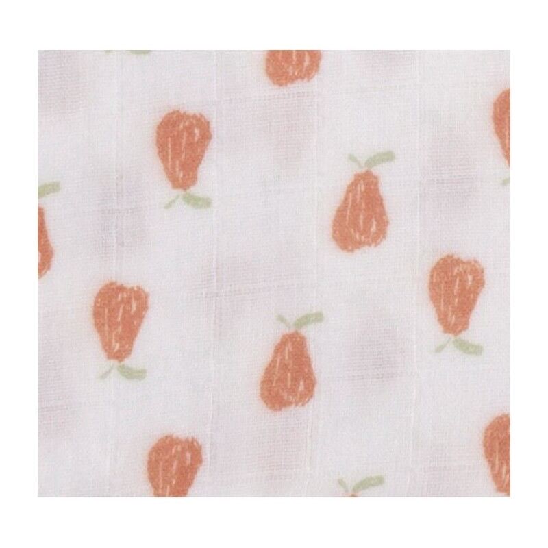 Lot de 3 Langes Bio 70x70 cm Botanica Sauthon poires