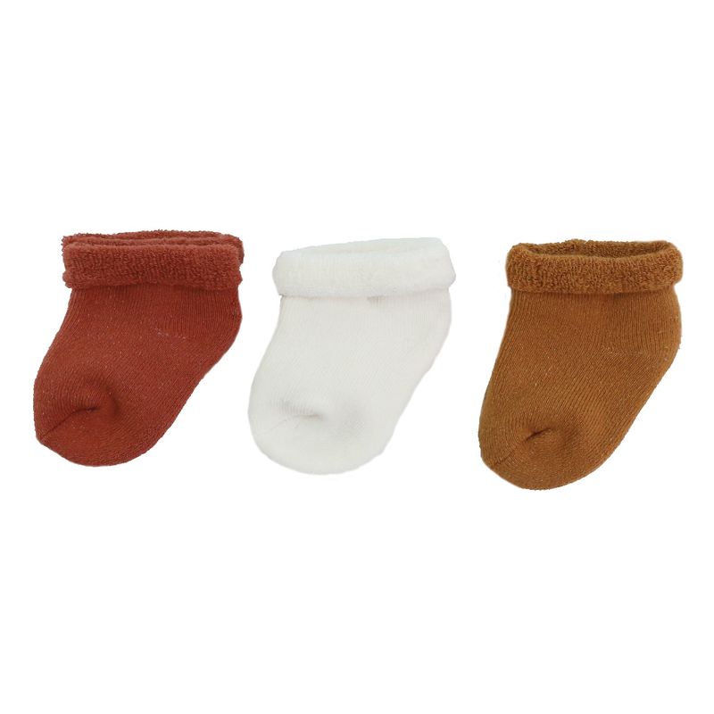 Lot 3 Paires De Chaussettes 0-6m Terracotta/Ecru/Camel 3kg7 produit